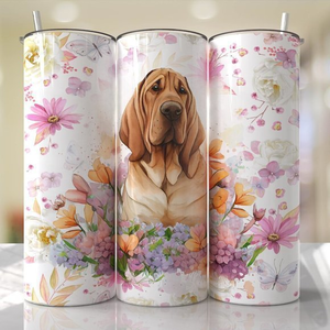 Bloodhound Dog 20oz Tumbler with Straw‎